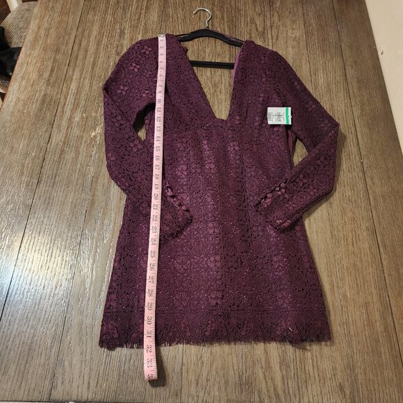 Free People Honey Honey Mini Dress NWT Purple Size 8 - Picture 2 of 16